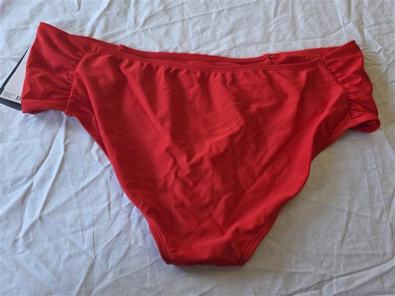 NWT Rachel Roy L Radiant Red Bikini Swim Bottom 130413