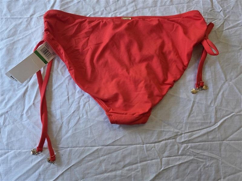NWT Anne Cole L Coral Live In Color Alex Side Tie Bikini Bottom 130416