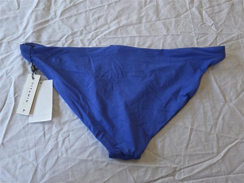 NWT Vitamin A 10 L EcoLux Luciana Full Cut Bikini Bottom Purple Blue 130418