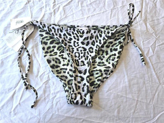 NWT Peixoto Tonie Leopard Gray Green Bikini Swim Tie Side Bottom 130420