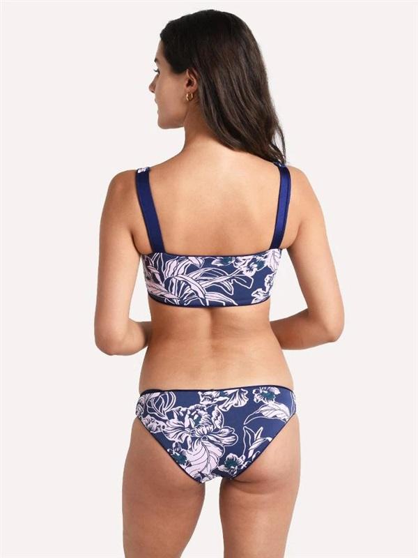 NWT Maaji S Blue Depth Dazzling Top Reversible Lace Up Bikini Tank Top 130421
