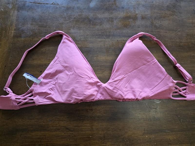 NWOT Isabella Rose Bondi S Cup Pink Strappy Triangle Bikini Swim Top 130431