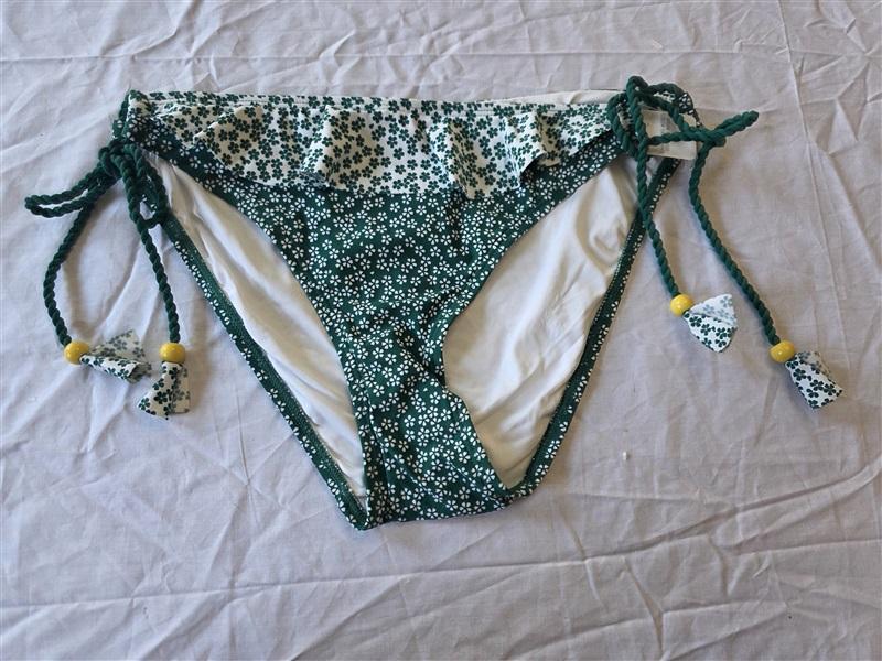 NWOT Anne Cole Studio M Tie Side Green Floral Bikini Bottom 130439