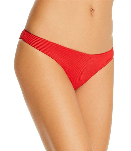 NWT Skin by Same M Ribbed Red Brief Swim Bikini Bottom 130440