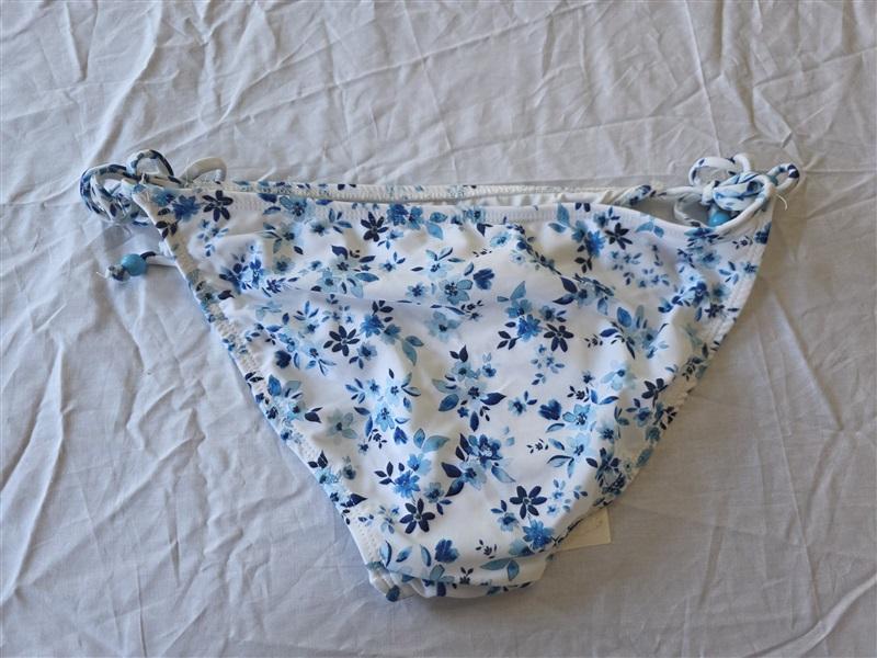 NWT Shoshanna M Starboard Floral Tie Side Bikini White & Blue 130441