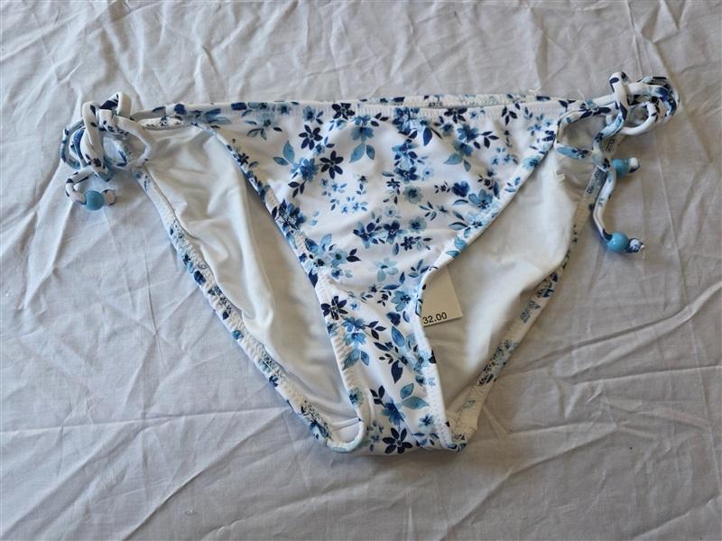 NWT Shoshanna M Starboard Floral Tie Side Bikini White & Blue 130441