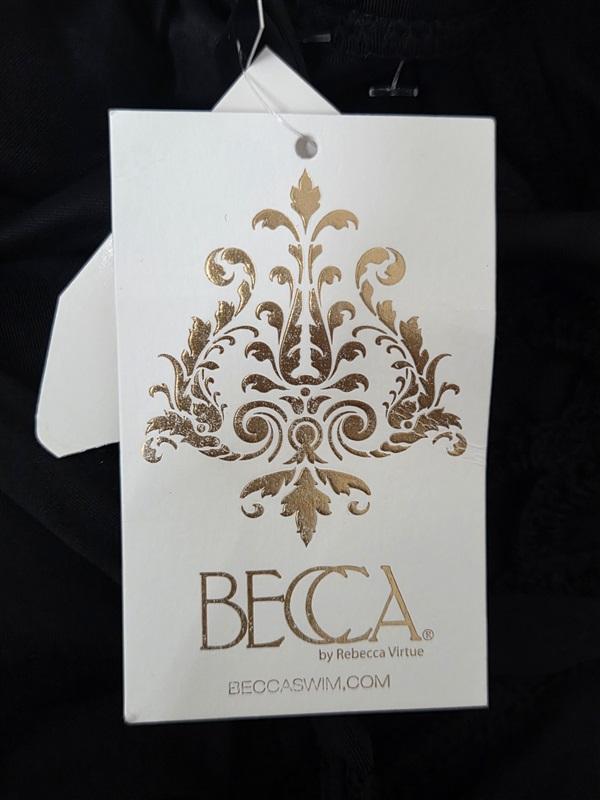 NWT Becca Virtue S Crochet Lace Deep V Tankini Top Swimsuit 130443