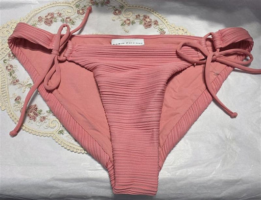 NWT Robin Piccone Luca S Side-Tie Full Bikini Swim Bottom Pink 130465