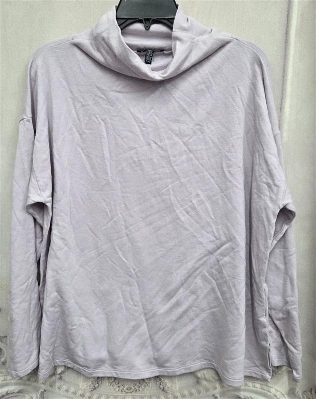 Pre Owned Eileen Fisher Petite L Turtle Neck Sweater Lavender Purple 130467