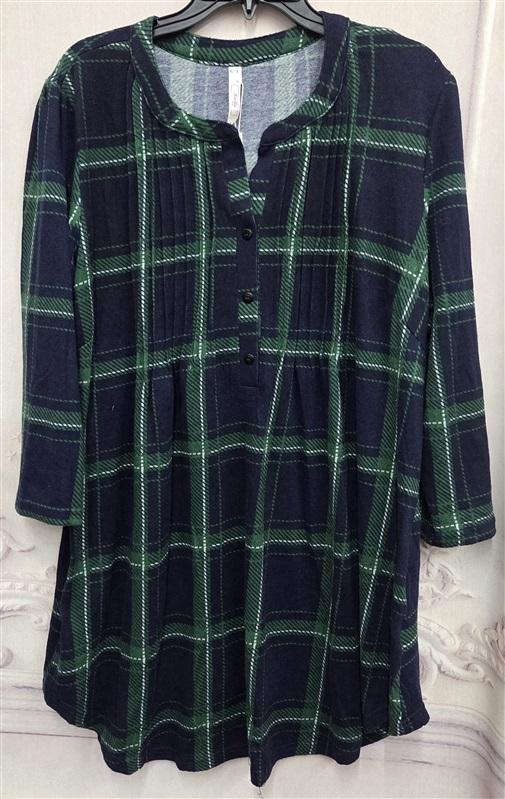 NWT Stella Morgan XXL Coquette Plaid Mini Dress Tunic Blue Green 130472