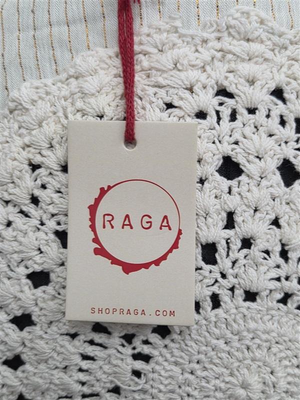 NWT Anthropologie Raga M Ivory Crochet Medallion Back Surplice Jacket 130478