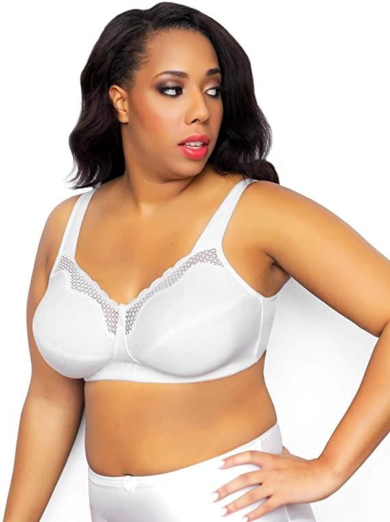 NWOT Exquisite Form 44C Fully Women's Cotton Soft Cup Bra 5100535 White 130479