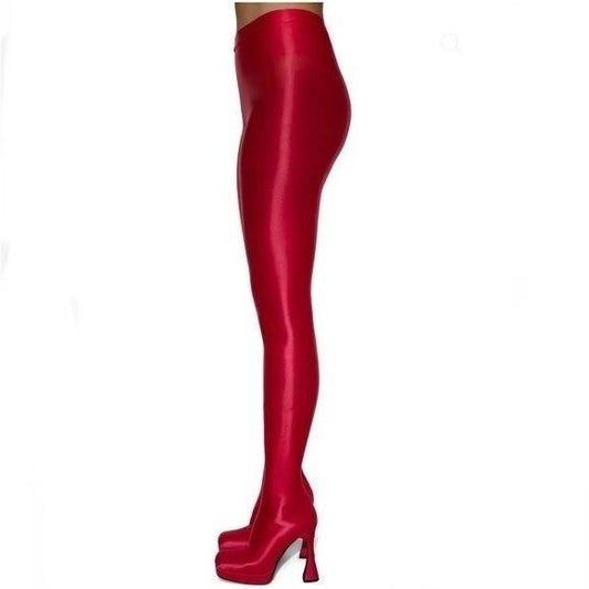 NWOT Jeffrey Campbell 8 Patalones Pants Boot in Red Metallic 130482