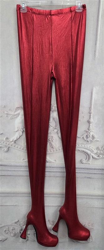 NWOT Jeffrey Campbell 8 Patalones Pants Boot in Red Metallic 130482