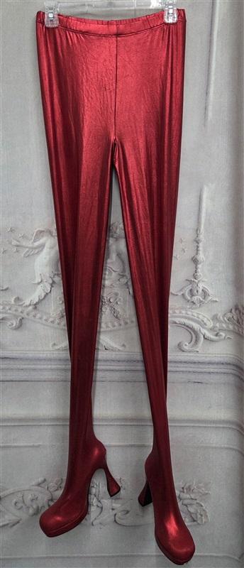 NWOT Jeffrey Campbell 8 Patalones Pants Boot in Red Metallic 130482