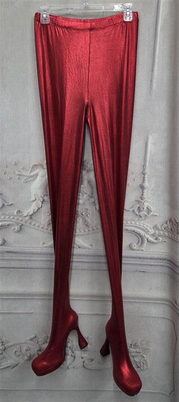 NWOT Jeffrey Campbell 8 Patalones Pants Boot in Red Metallic 130482