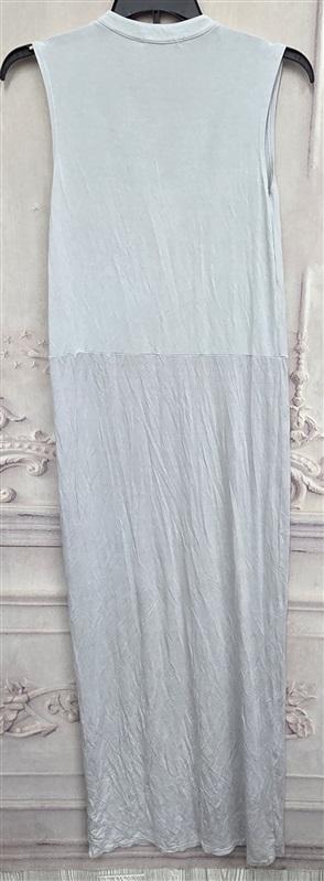 NWOT Krisa XS Surplice V Neck Blue Long Dress Grecian Goddess 130483