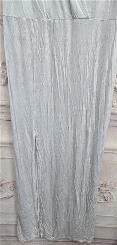 NWOT Krisa XS Surplice V Neck Blue Long Dress Grecian Goddess 130483