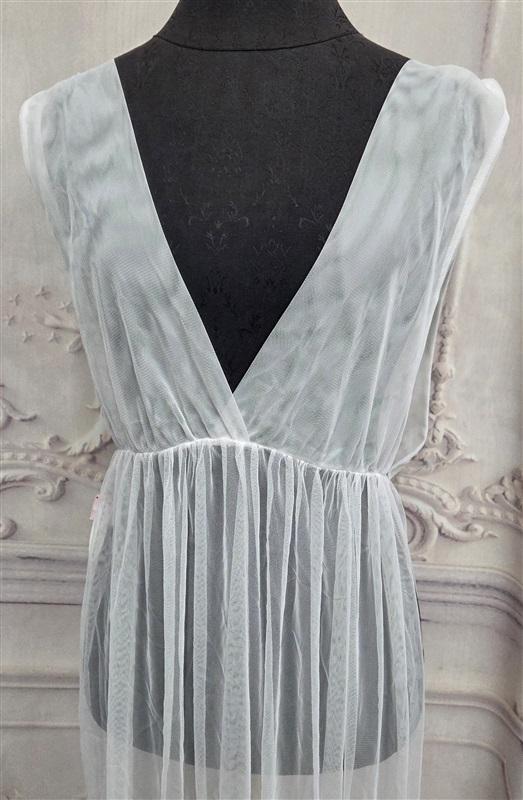 NWT Felina Jennifer Dressing Gown White Tulle & Lace 130487