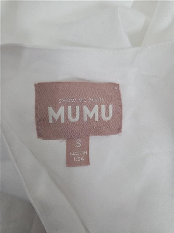 NWOT Show Me Your MuMu Jasmine Halter Mini Satin Dress White 130489