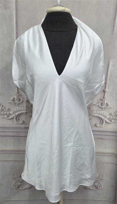 NWOT Show Me Your MuMu Jasmine Halter Mini Satin Dress White 130489
