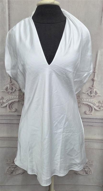 NWOT Show Me Your MuMu Jasmine Halter Mini Satin Dress White 130489