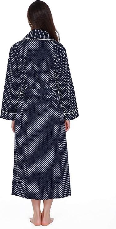 NWTD Lavenderi XXL Polka Dot Robe Long Classic Kimono Lounge Bathrobe 130490