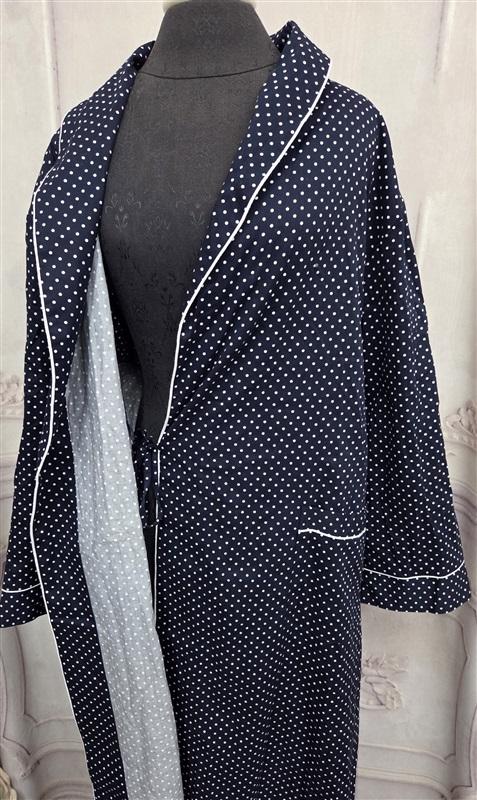 NWTD Lavenderi XXL Polka Dot Robe Long Classic Kimono Lounge Bathrobe 130490