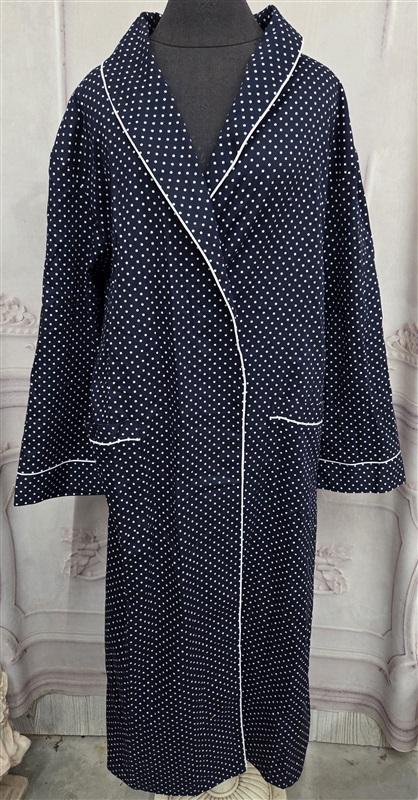 NWTD Lavenderi XXL Polka Dot Robe Long Classic Kimono Lounge Bathrobe 130490