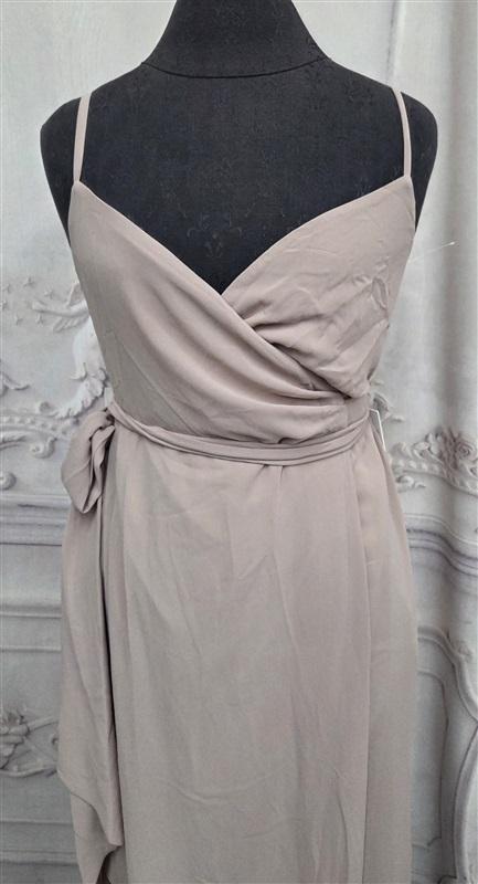 NWT Show Me Your MuMu S Liz Bridesmaid Cocktail Dress Taupe Pink 130492