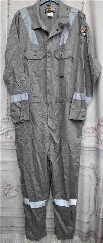 NWT MCR 58R Safety DCWURG Flame Resist FR Deluxe Coverall Gray Reflective 130495