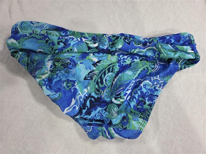 NWT Ralph Lauren 6 Calypso Ikat Fold Over Hipster Swim Bottom Blue 130498