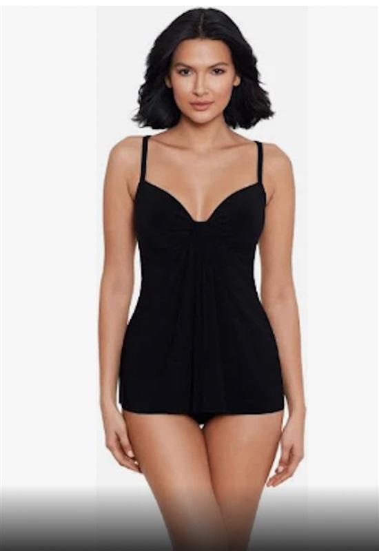 NWT Miraclesuit Marina 8 Tankini Top Red Underwire 130501