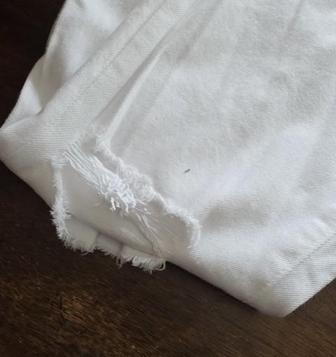 NWOT Edwin 32 Simone Slim White Distressed Mid Rise Ankle Jeans 130505