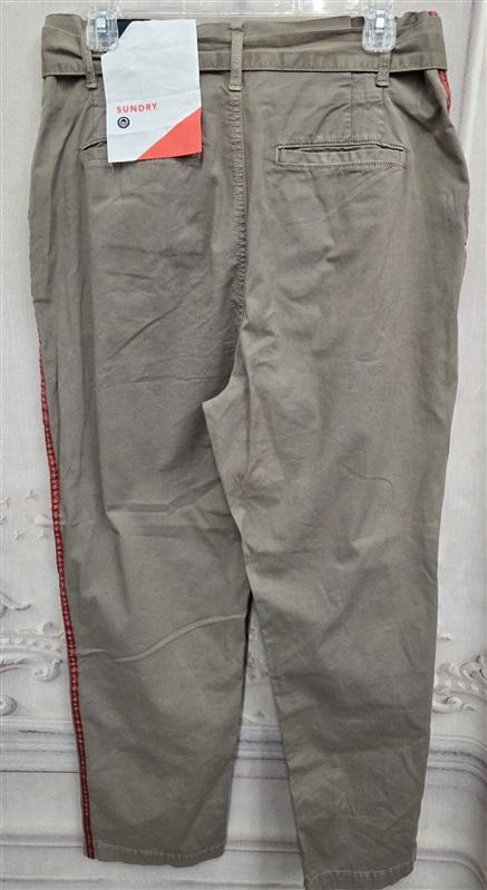 NWT Sundry 31 L’automne cargo pant Khaki Tie Front 130508
