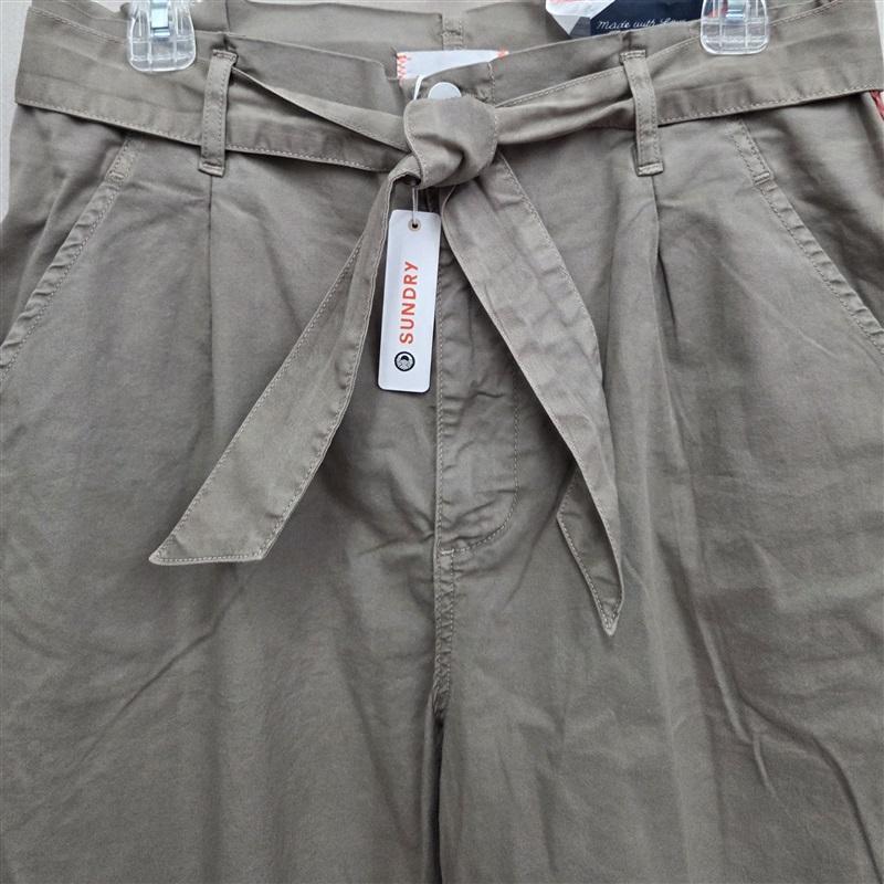 NWT Sundry 31 L’automne cargo pant Khaki Tie Front 130508