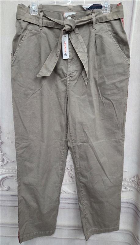 NWT Sundry 31 L’automne cargo pant Khaki Tie Front 130508