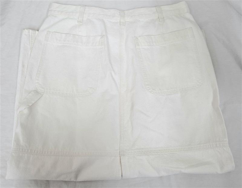NWOT Madewell 32 Carpenter Maxi Denim Jean Skirt Tile White 130509
