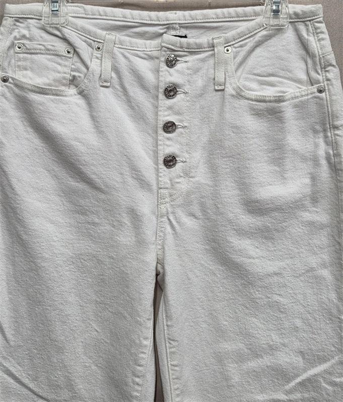 NWOT Edwin 29 Bound Marli Ankle Wide Leg Jeans White Button Fly 130512