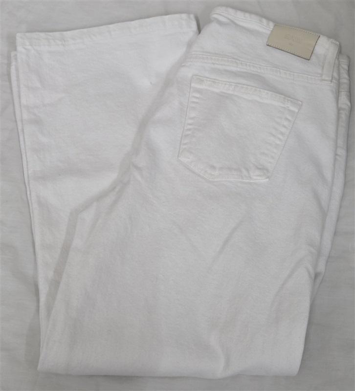 NWOT Edwin 29 Bound Marli Ankle Wide Leg Jeans White Button Fly 130512