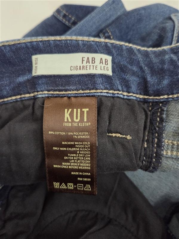 NWOT KUT From Kloth 8 Donna Fab Ab High Waist Ankle Skinny Jeans Blue 130518