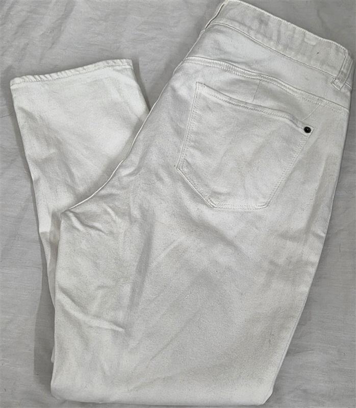 PO New York & Co 14 Curvy Sculpting Skinny White Jeans 130521