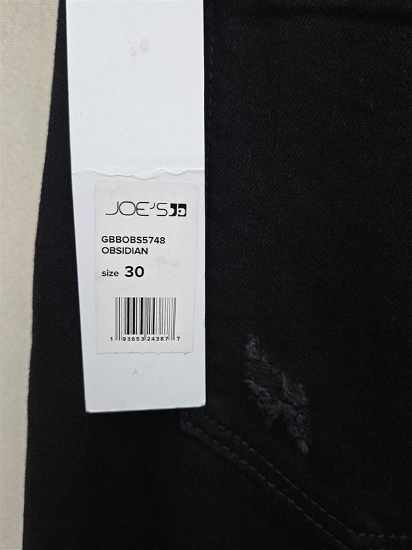 NWT Joe's Jeans 30 Charlie high Rise Skinny Ankle Distressed Black Jeans 130522