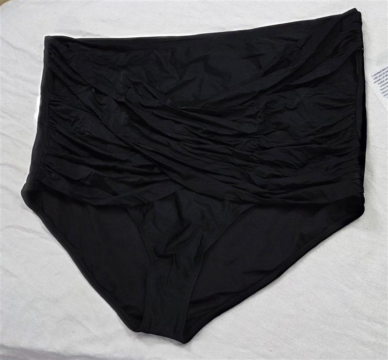 NWT Gabi Fresh Swim Solutions 24 Ultra High-Waist Swim Bottoms Black 130525