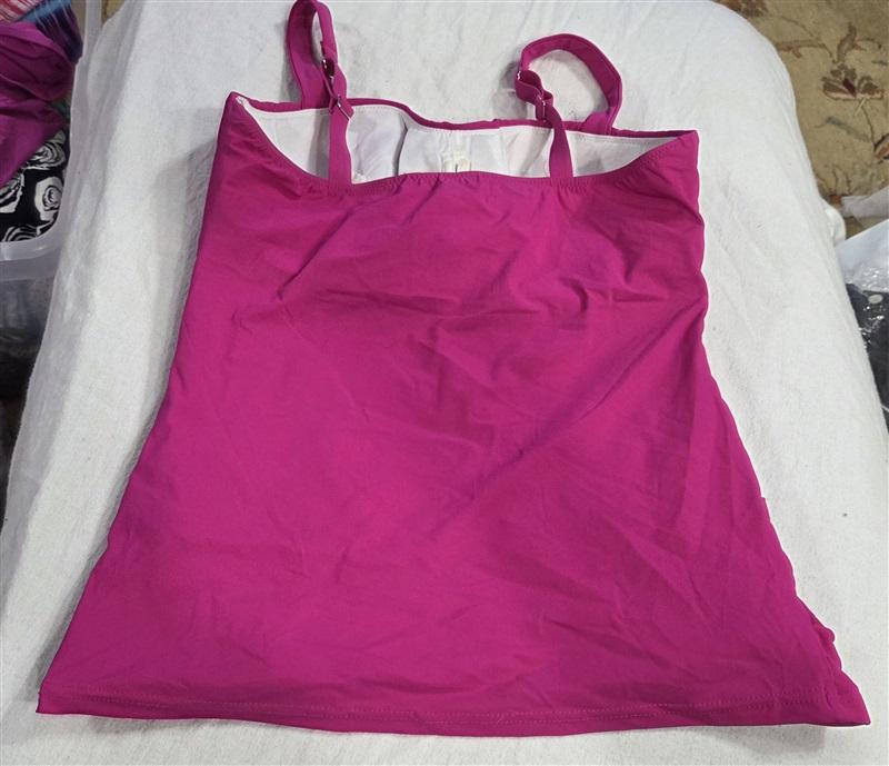 NWOT Profile by Gottex 38D Origami Tankini Swimsuit Pink 130539