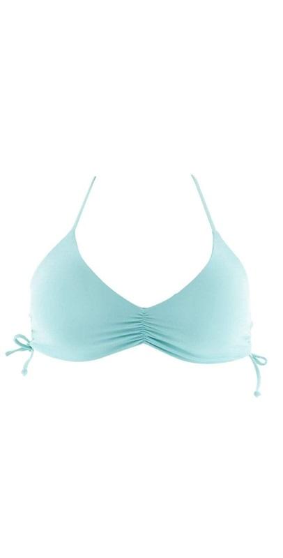 NWT L*Space Anthropologie XS Gwen Aqua Blue Bikini Swim Top 130545