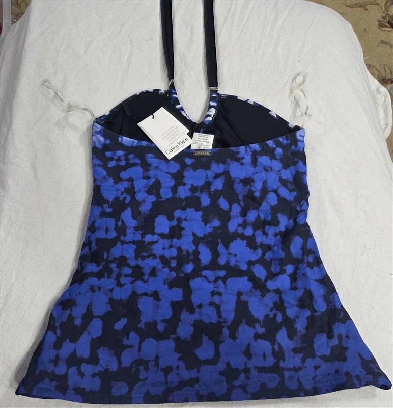 NWT Calvin Klein XS Tummy Control Tankini Swim Top 130546