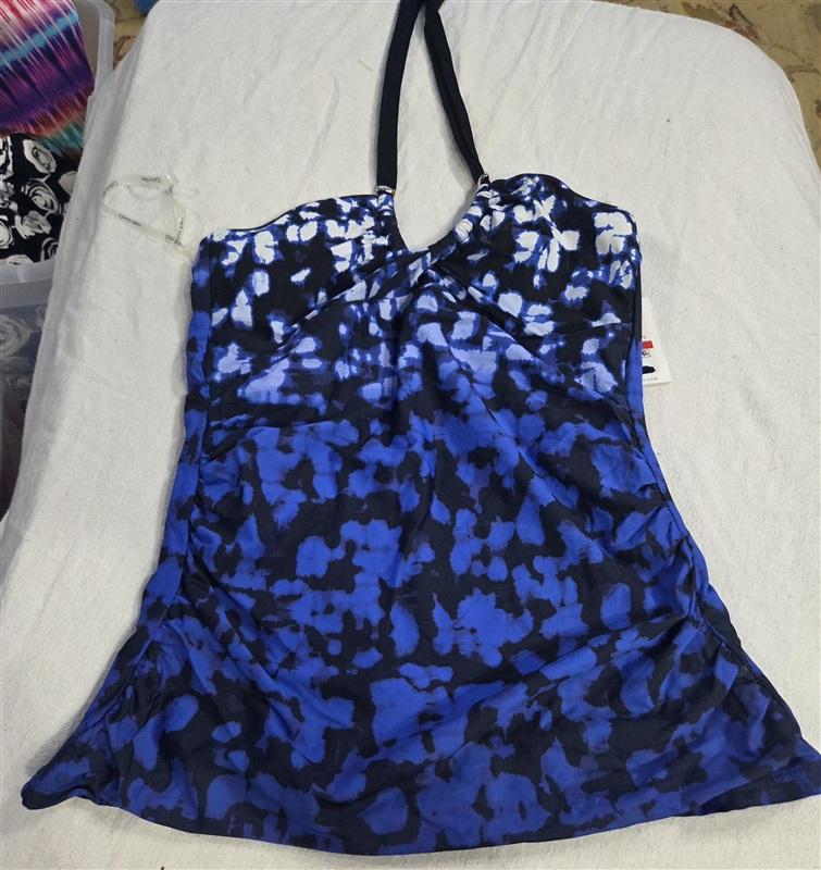 NWT Calvin Klein XS Tummy Control Tankini Swim Top 130546