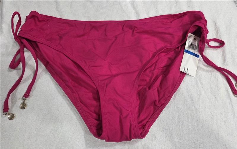 NWT Anne Cole XL Berry Pink Live In Color Alex Side Tie Bikini Bottom 130548
