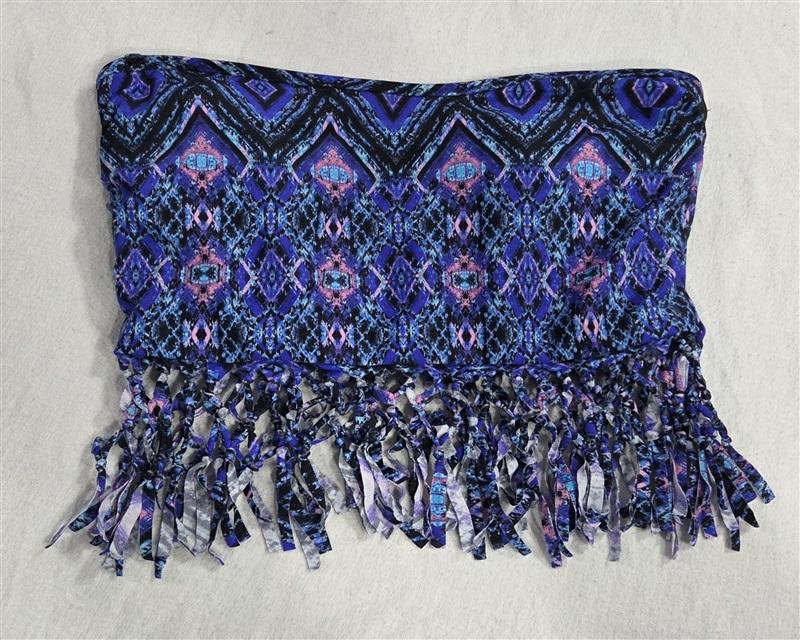 NWT Raisins M Your Dream Bali Fringe Bandeau Bikini Top & Bottom Swimsuit 130551